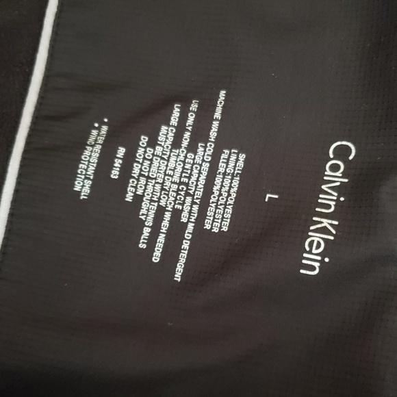 Calvin Klein Mens Large Black Water Resistant Wind Protection Jacket Coat - Picture 7 of 16